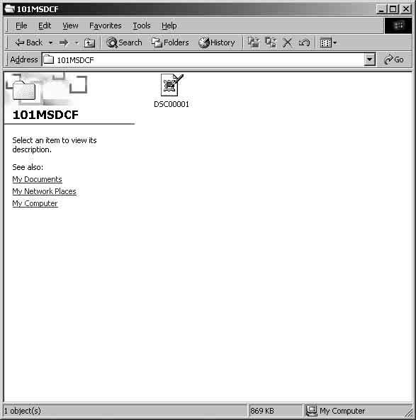 Fase 4-B: Beelden naar een computer kopiëren Als op de computer Windows XP draait, volgt u de procedure beschreven in "Fase 4-A: Beelden naar een computer kopiëren" op blz. 91.
