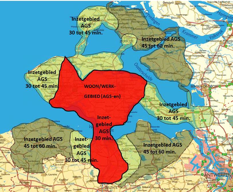 Bijlage 6: Huidige piketstructuur (situatie per 1 april 2015) Per 1 april 2015 is het AGS-Noord piket en AGS-Zuid piket samengevoegd tot 1 AGS piket voor Zeeland.