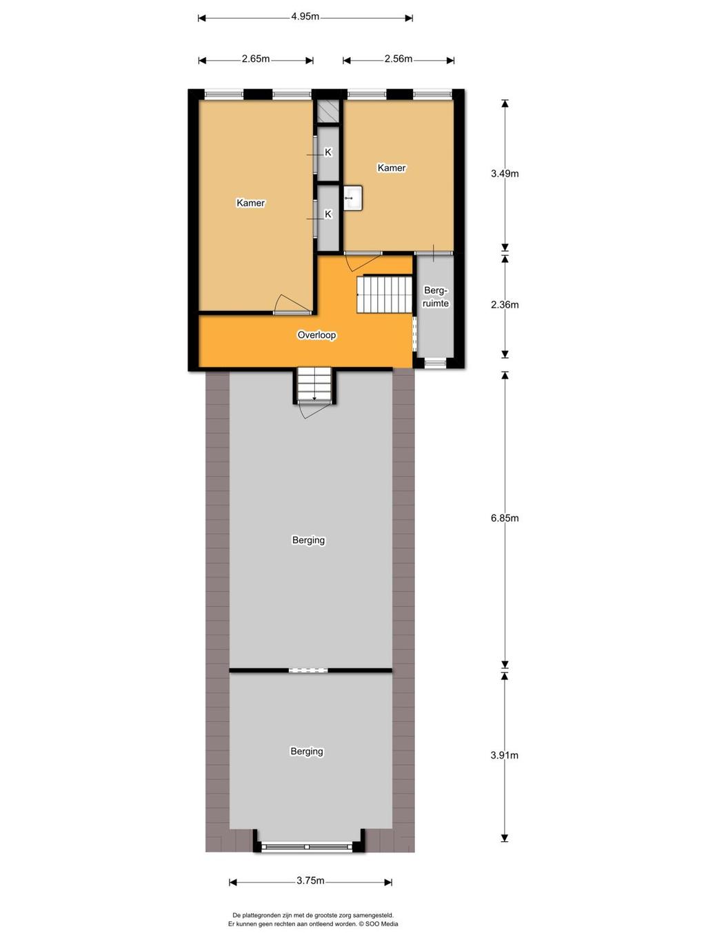 PLATTEGROND De plattegrond is niet op schaal en is bedoeld een indicatie te geven van