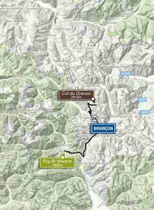 ROUTEFACTS Route 4 FACTS LENGTE: HOOGTEMETERS: LICHT/ZWAAR: WAARDERING: 77 KM 2080 M BEKLIMMINGEN: Col du Granon (Pag.