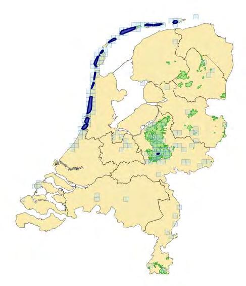 Bruine vuurvlinder Duinparelmoervlinder Gentiaanblauwtje Grote parelmoervlinder Kommavlinder Figuur 30 Voorkomen van overige kenmerkende vlindersoorten voor Heischrale graslanden in Nederland: