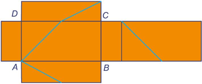 A heeft vierhoekige en driehoekige grensvlakken. Bij B komen niet in elk hoekpunt even veel rien samen. Bij C komen niet in elk hoekpunt even veel rien samen.