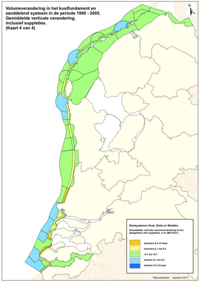 2.4 De effectiviteit van zandsuppleties Vanuit het oogpunt van kustverdediging wordt de strategie van zandsuppleties positief geëvalueerd (Van der Spek et al. 2015b).