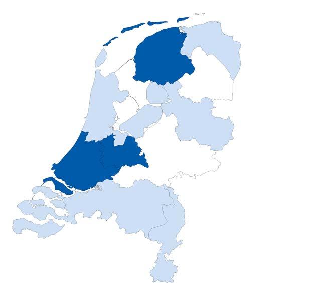 Het aantal starters stijgt in drie provincies als de eerste helft van vergeleken wordt met de eerste helft 2016: Zuid-Holland (+1,8%), Friesland (+1%), Utrecht (+0,5%).