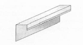 rens de gevelbekleding wordt aangebracht. Lengte 3040 mm - t.b.v. Ced'r - Tex panelen 8 Afdeklijst 15 mm Dit profiel wordt op precies dezelfde wijze als de 25 mm afdeklijst gebruikt, maar is bedoeld voor toepassing met Ridgewood en Ultra-Plank panelen.