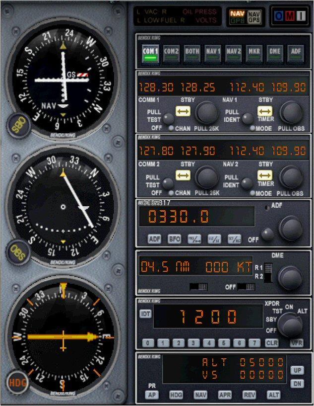 VOR DME NDB navigatie CDI 1 CDI 2 NAV 1 NAV 2 VOR navigatie vereist twee