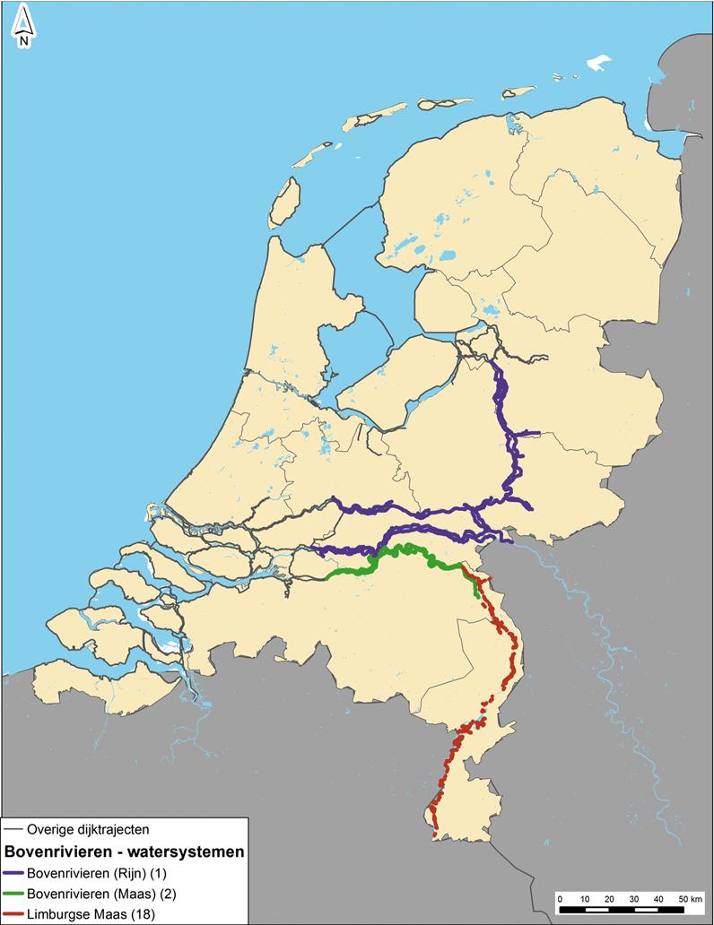 Nederrijn-Lek Waal Figuur 5-2 Overzichtskaart watersystemen in het