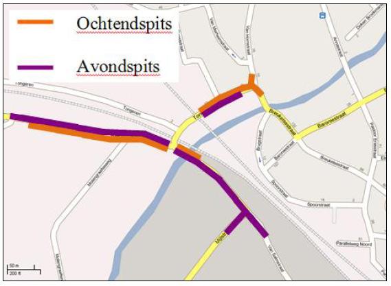 dubbele spoorwegovergang Tongersestraat. Hierbij is voor de prognose gebruik gemaakt van de personen- en goederendienstregling (voor 2020 PHS op basis van productmodel meer ).