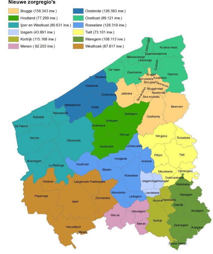 West-Vlaanderen: voorstel akkoord Domus Medica Nieuw voorstel West-Vlaanderen: voorstel WG geografische afbakening Voorkeur: Aalter (zie O-VL) Voorkeur: Aalter (zie O-VL) Lo-Reninge Voorstel: bij