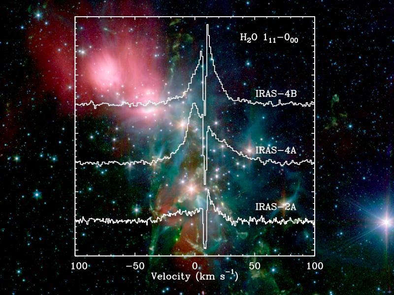 Water in low-mass protostars: NGC 1333 Spectrally resolved line