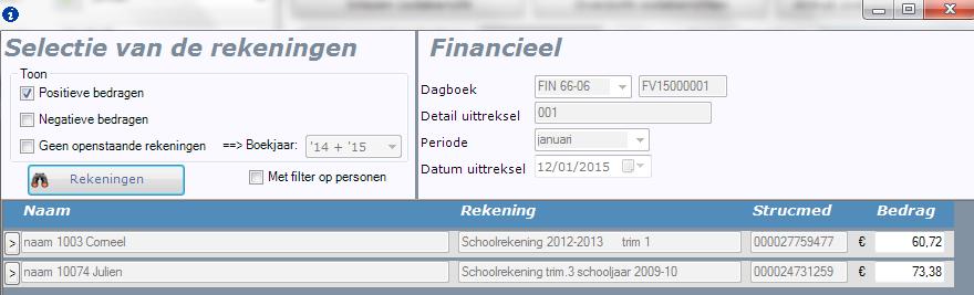 3 2 Het afpunten van een domiciliebestand Als de gegevens correct zijn, klikt u