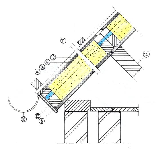vloerplint 23 bevestigingslat 24 vloerdelen Dakisolatie elementen boven dakbeschot