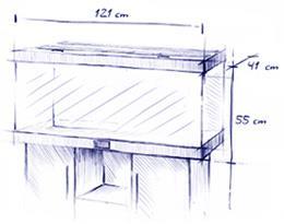 8 140* Volume 4 cm bodemmateriaal (Liter) 11 19 29 53 Volume 3D achterwand 2 cm (Liter) 12 Volume 3D achterwand 4 cm (Liter) 34 59 Effectieve zwemruimte (Liter) 112 107,5 202,5 361 888 Voorbeeld 2: