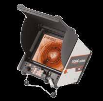 camerahaspel is geschikt voor Ø40-200mm leidingen (90 bochten vanaf Ø50mm) Verbeterde duwkabel (61m) Ultracompacte