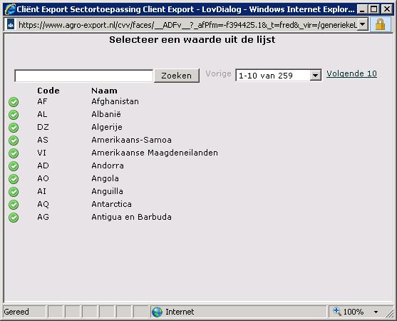 3.3 Client aanvraag Vul in het veld Exportdatum de datum van de export in.