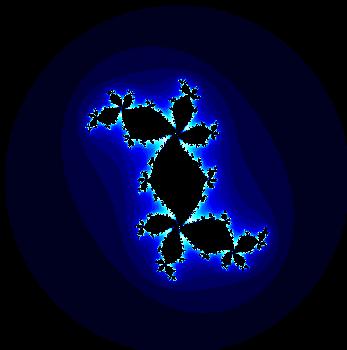 We gebruiken een fractalgenerator, waarmee we door te klikken op een bepaalde plaats in de mandelbrot-fractal
