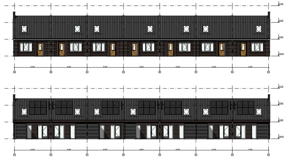 P a g i n a 5 3. Plattegronden Er worden twee verschillende typen woningen gebouwd. De nieuwbouw huurwoningen worden in drie blokken gerealiseerd.