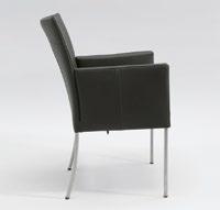 of vierkant. Twee stoelen uit de serie kunnen worden voorzien van een flexibele, verstelbare rugleuning.