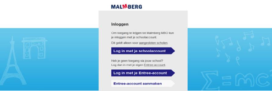 Start met inloggen 1. Laat de studenten hun device opstarten en de inlogpagina (www.startmalmbergmbo.nl) openen; 2.
