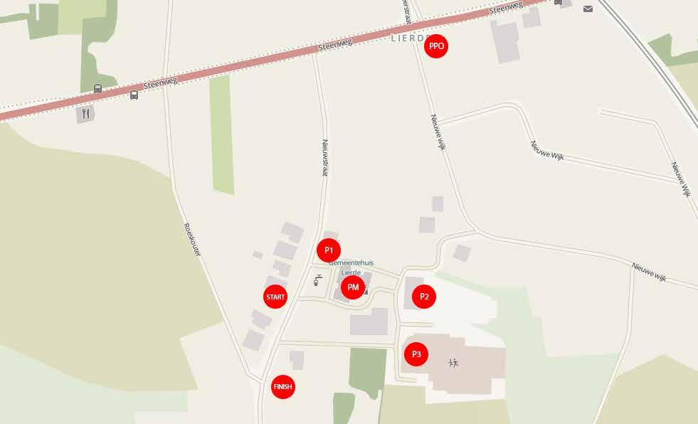 TECHNISCHE FICHE 2DE RIT LIERDE 8/9 PPO: GPS 50 8 15 101 3.824969 Afstand / Distance 106,4 km ( 1 x 56,6 + 3 x 16,7 km ) neutralisatie / neutralisation = 3 km!