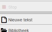 Stap 4: Het laten lezen van tekst We gaan een stuk tekst in TextAid laten voorlezen. Voorlezen met de afspeelknop in een eigen getypte tekst 1. Klik op de knop Nieuwe tekst 2.