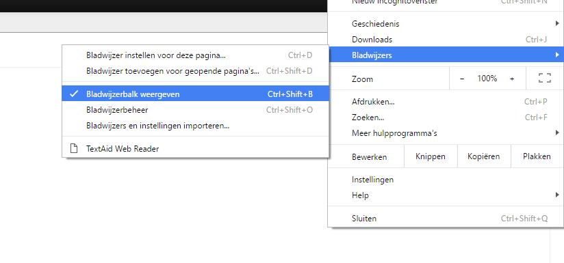 Voorlezen op het internet Teksten op het internet kunnen voorgelezen worden door een TextAid plugin te plaatsen in de browser.