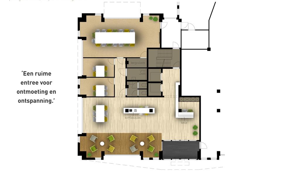 Plattegrond begane grond entree