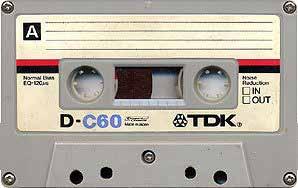 Compact audio cassette. foto: Tdkc60cassette - Wikiped De minicasette.