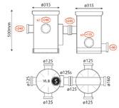 raccords PUT 34 Code: 1916 aansluitingen 2x200 raccords PUT 30 Code: 1910 aansluitingen 3x200 raccords PUT 34a Code: 1917 aansluitingen 3x200 raccords