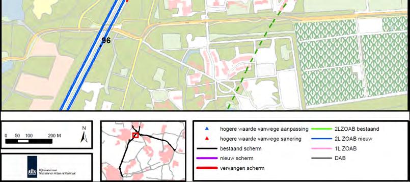 geluidsgevoelige bestemmingen hoger dan de grenswaarde. Voor deze geluidsgevoelige bestemmingen moet een hogere waarde worden vastgesteld in het Tracébesluit.