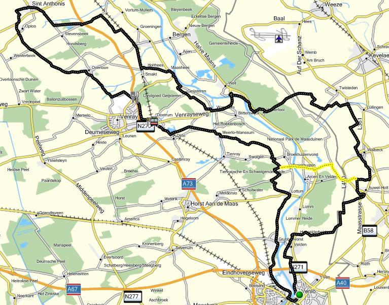Route 34 B - 115 km Venlo A - 87km St Anthonis-Stevensbeek-Vortum Mullem-Vierlingsbeek-Holthees-Maashees- Geijsteren-Wansum-Well- Wellerlooi-Twisteden-Lullingen-Walbeck A