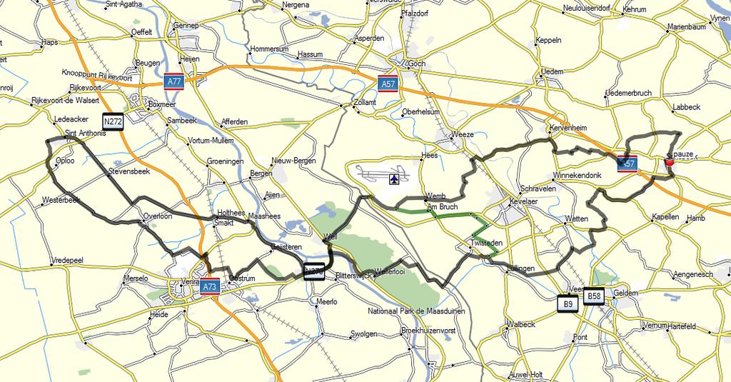 Route 41 B 120 km Sonsbeck A 82 km St Anthonis-Oploo-Overloon-Venray-Wanssum-Well-Wemb-Kervenheim