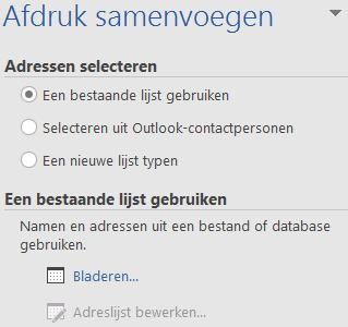 Word onthoudt de koppeling met het Excelbestand en onthoudt ook de instellingen van de etiketten.
