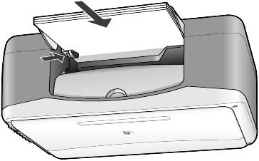3 Plaats het papier met de afdrukkant naar beneden in de papierlade totdat het papier niet verder kan worden ingevoerd. Voorkom dat het papier buigt door het niet te ver of te hard aan te drukken.