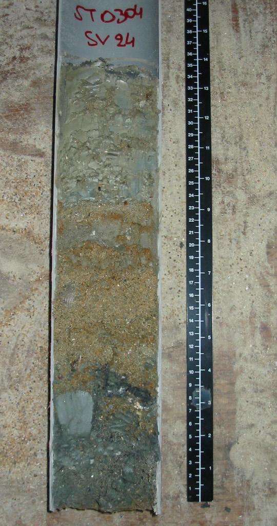 Verschil in sedimentatie tussen loswallen op zandplaten (oude S1, S2) en