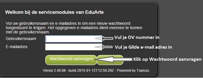 Er wordt nu een nieuw wachtwoord naar jouw e-mailadres van Gilde Opleidingen gestuurd.