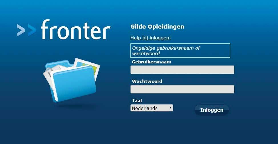 3. Fronter: Op Fronter kan je alle informatie van en rondom Gilde vinden. Hier zal je ook opdrachten kunnen vinden en uploaden.
