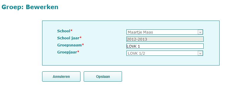 2.1 Groepen In het scherm Groepen heeft u een overzicht van alle aanwezige groepen voor uw school. U kunt de volgende acties uitvoeren: 1. Groep toevoegen 2. Groep bewerken 3. Groep verwijderen 4.