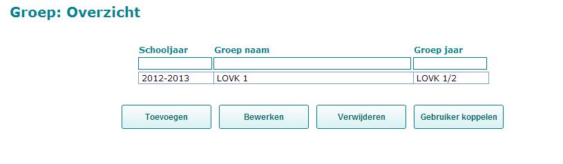 Er geen registraties aan de groep zijn gekoppeld U ziet hier het overzicht van