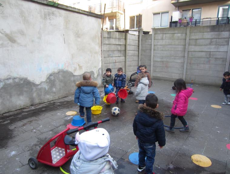 7. Naar huis Als we weer binnen zijn worden de jassen op de tafel gelegd en de kinderen gaan in de kring zitten. We zingen liedjes over het thema met elkaar.