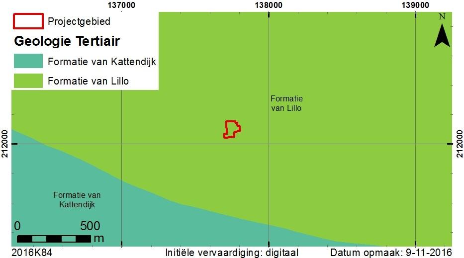 Fig. 21. Situering op de geologische kaart van het Tertiair (GDI-Vlaanderen 2002).