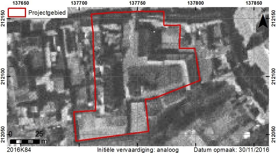Fig. 34. Situering op luchtfoto van 1 mei 1971 (AGIV WMS).