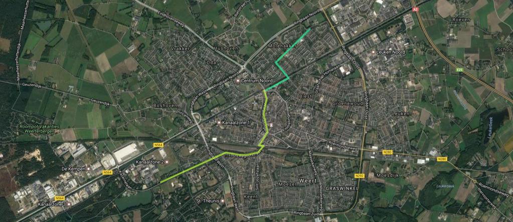 De Ramblas in Weert Weert is qua indeling best een unieke stad: niet alleen hebben we een mooie ronde kern, volledig omgeven door singels, ook liggen alle wijken van Weert mooi verdeeld rondom deze