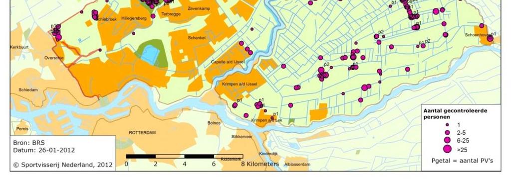 2 Overzichtskaart BOA-controles in het plangebied (2010).