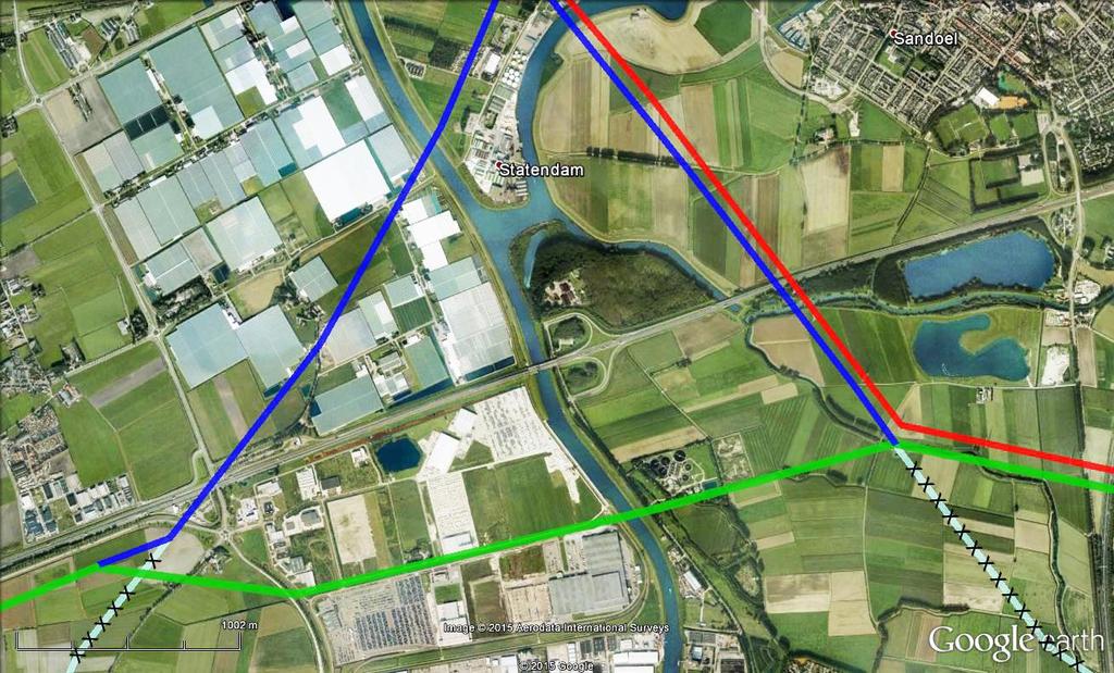 4.5 Logistiekweg-route. Dan is er ook nog een optie om de verbinding aan te leggen via de Logistiekweg op industriegebied Weststad.