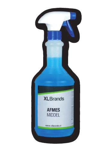 XL BRANDS AFMESMIDDEL XL Brands Afmesmiddel is een siliconen en zeepvrij afmesmiddel van alle soorten lijmen en kitten. XL Brands Afmesmiddel geeft geen randzone vervuiling en is gebruiksklaar.