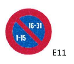 Het stilstaan of parkeren is verboden op markeringen van verkeersgeleiders en verdrijvingsvlakken. 1.19.