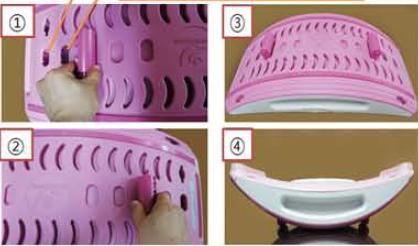 Het gebruik van de stoppers: De openingen waar de stoppers in gestoken kunnen worden. 1. Steek een stopper in de gewenste opening (1). 2.