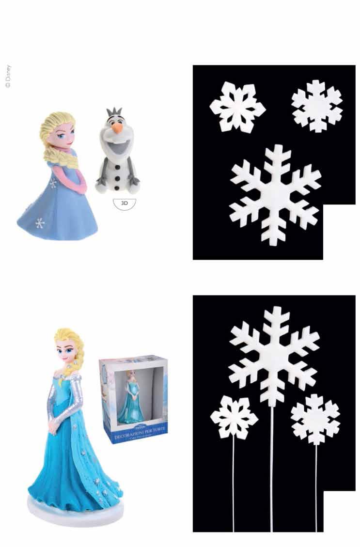 SUIKER CAKE KITS Frozen Elsa & Olaf Code: ED 72118 CM: L3xH4,7/6,8x3/4,5 30 pcs - Suiker 54,00-1,80 p.