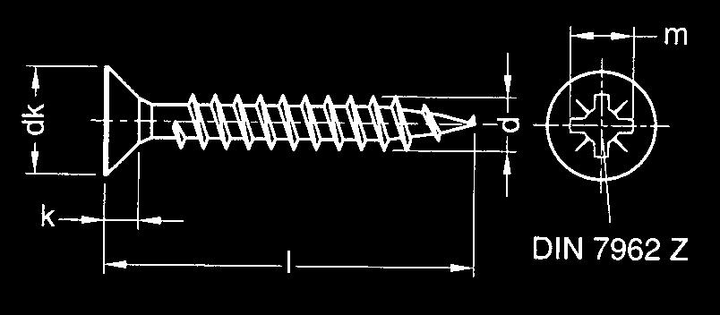 Bij elke doos wordt een TZD-20 bits meegeleverd. Uitvoering: 4 x 40 mm 4 x 45 mm 4 x 50 mm 4 x 60 mm 10-4040 10-4045 10-4050 10-4060 Min.